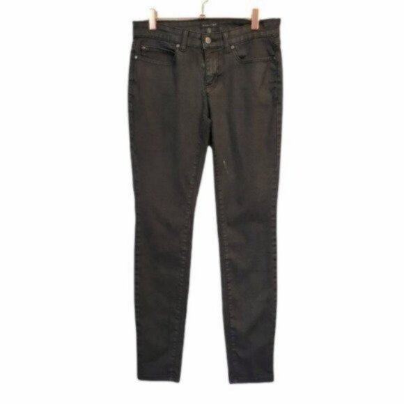 Eileen Fisher | Mid Rise Skinny Jeans Charcoal Black Wash - Picture 1 of 9